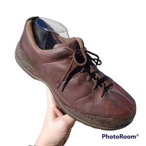 Roots brown leather casual lace up shoes mens size 10M